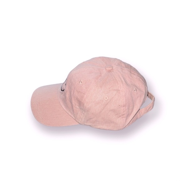 Cotton Candy Pink Smiley Face Adjustable Hat For Men/Women-Polo Style Visor Cap - Picture 2 of 4